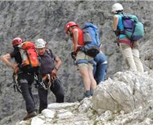 in partenza per ferrata Scalette
